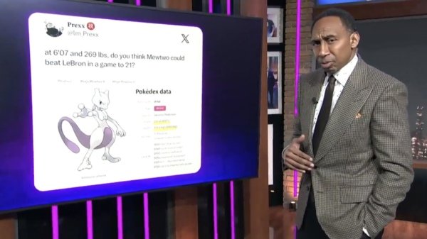 Stephen A. Smith breaking down a Mewtwo vs. LeBron 1-on-1 was magic