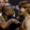 Video: UFC 304 ceremonial weigh-in faceoffs see Inexperienced vs. Pimblett, Mokaev vs. Kape get heated