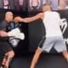 Watch Ciryl Gane spar with NBA large Rudy Gobert forward of UFC 308