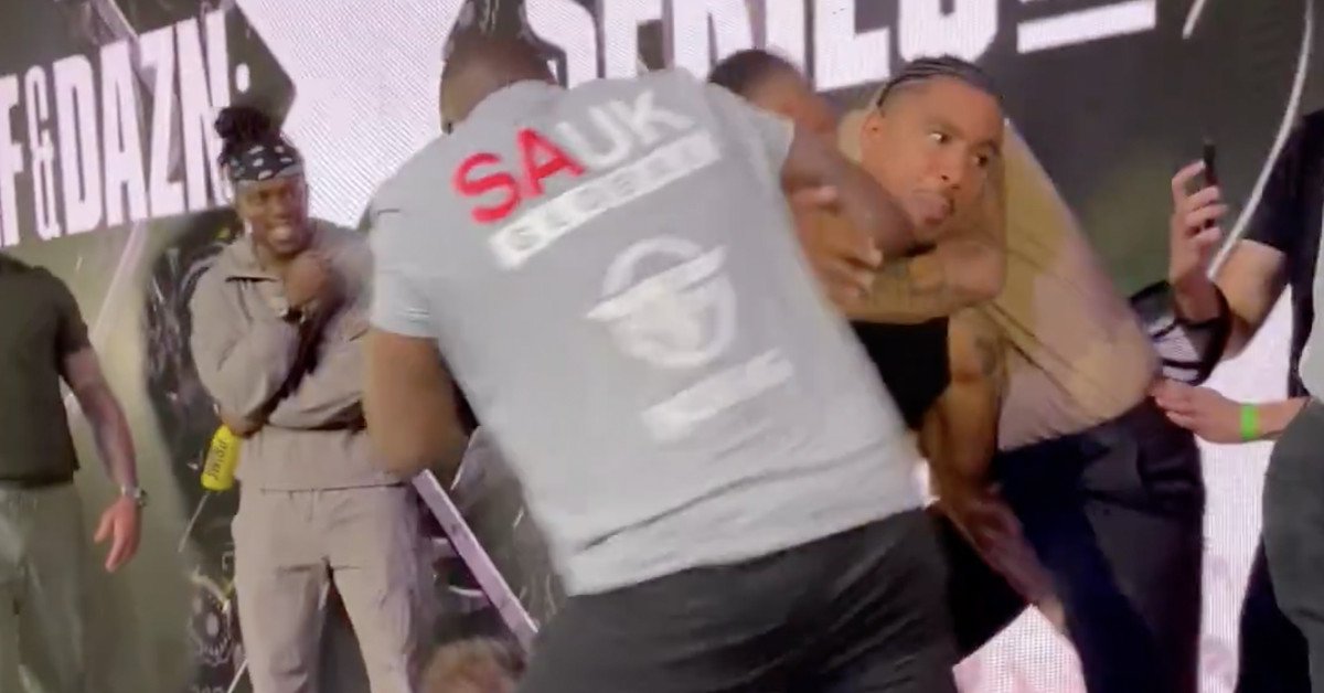 Watch Anthony Taylor lose it after being slapped by Gabriel Silva at Misfits Boxing 17 presser