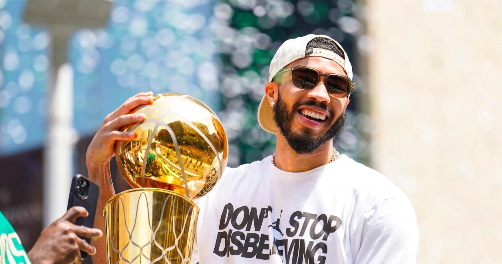 Photograph: Celtics’ Jayson Tatum Will get Again Tattoo of Himself Holding NBA Title Trophy