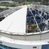 Hurricane Milton rips off Rays’ Tropicana Area roof. It was constructed to face up to 115-mph winds