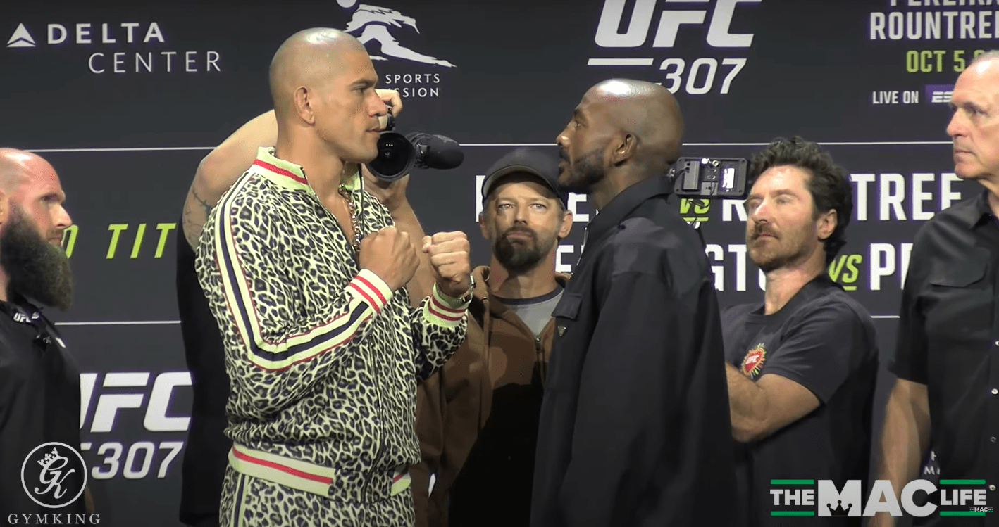 Watch: Pereira, Rountree face-off forward of UFC 307 title struggle