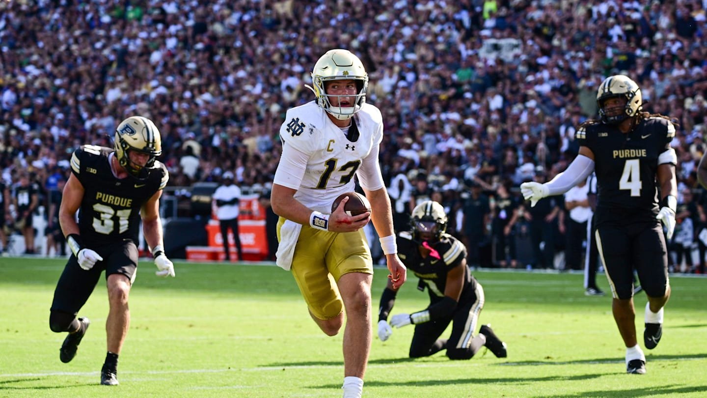 Notre Dame Blows Out Purdue With Its Most Factors After a Loss in 116 Years