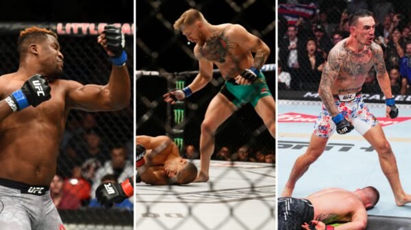 Prime 10 UFC KOs of all time together with terrifying Francis Ngannou uppercut and Max Holloway final second buzzer-beater