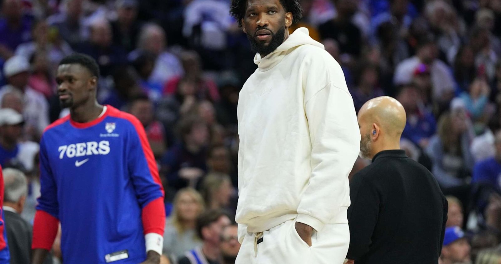 76ers’ Joel Embiid Assessed Technical Foul for Waving Towel Throughout Pacers Free Throw