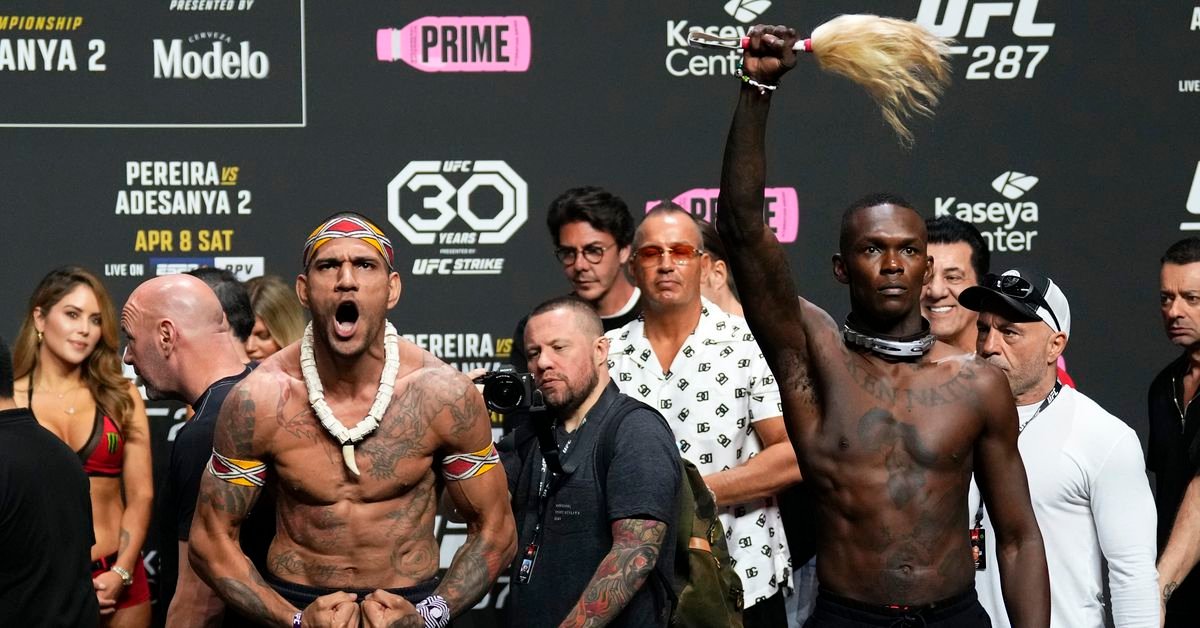 Watch Israel Adesanya predict ‘Chama time’ forward of Alex Pereira’s UFC 307 knockout win