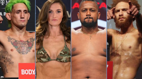 UFC veterans in MMA, boxing and bareknuckle boxing motion Nov. 6-9