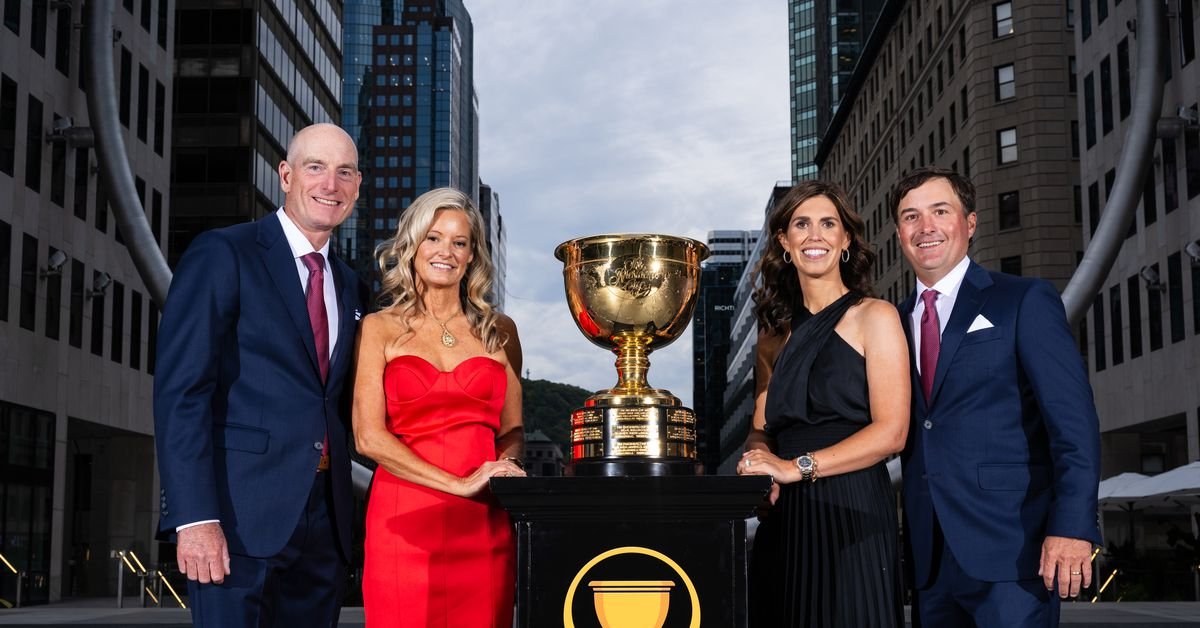 Photographs: Presidents Cup golfers, wives impress on the purple carpet at opening gala