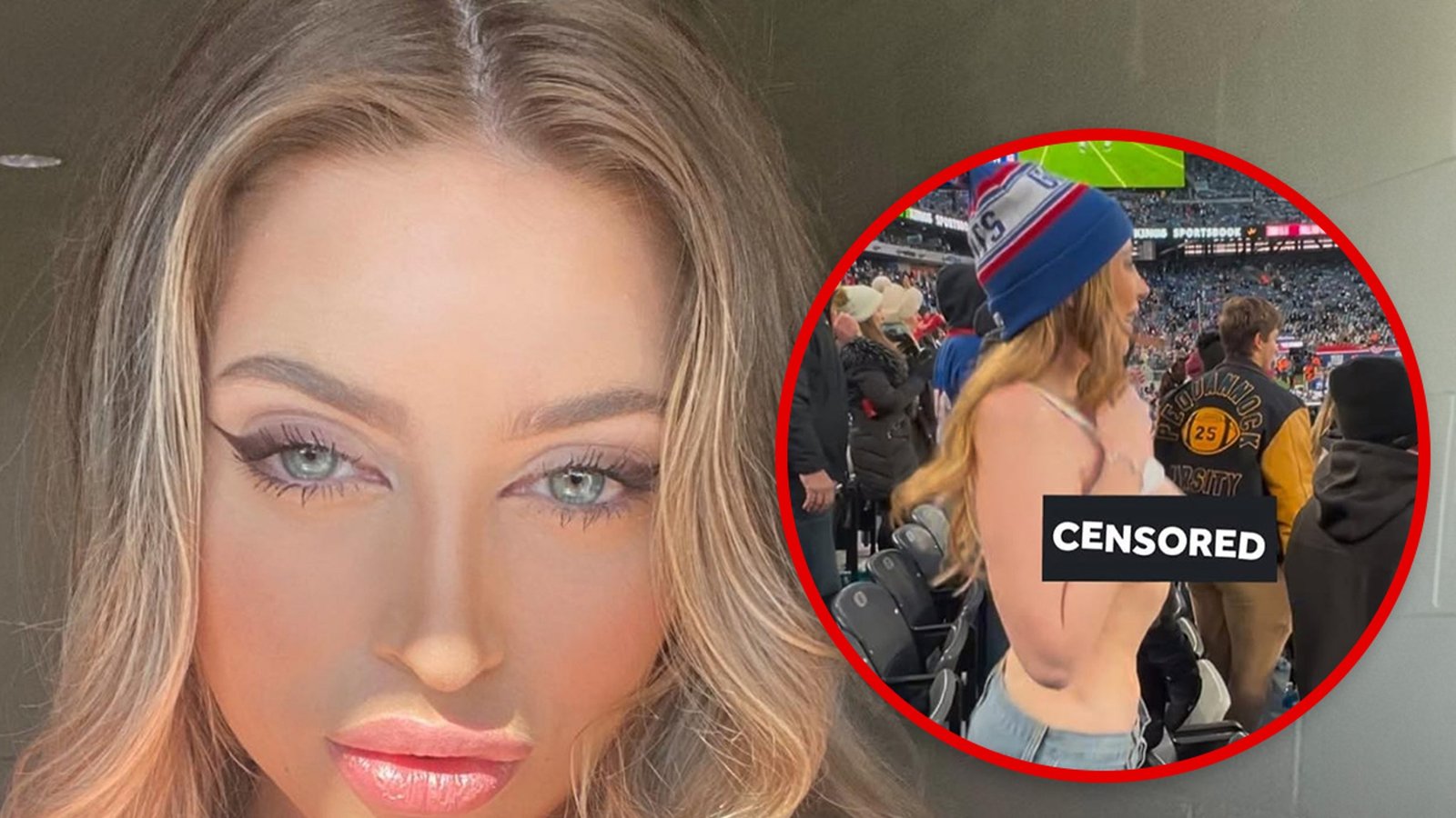 OnlyFans Mannequin Ava Louise Flashes Chest at NFL Recreation After Shopper Request