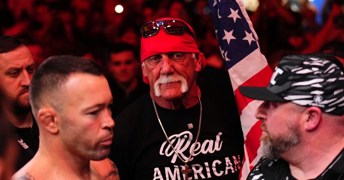 Watch Colby Covington stroll out with Hulk Hogan and his ‘Actual American’ theme tune at UFC Tampa