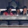 Taylor Swift & Travis Kelce Rock Black Baseball Caps to Recreation 1 Between the New York Yankees & Cleveland Guardians