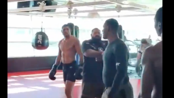 Watch: Rivals Pereira, Hill in tense confrontation at UFC Efficiency Institute