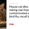 Home cat dies after consuming uncooked meals contaminated with fowl flu; recall initiated