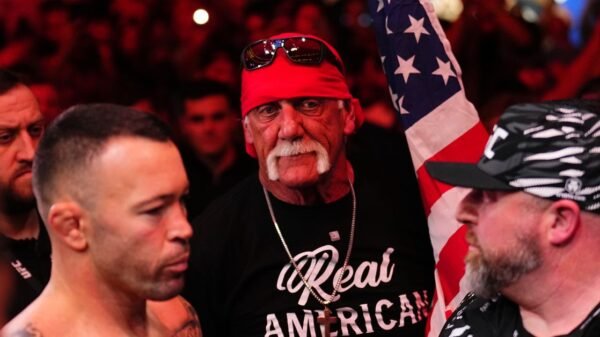 Watch Colby Covington stroll out with Hulk Hogan and his ‘Actual American’ theme tune at UFC Tampa