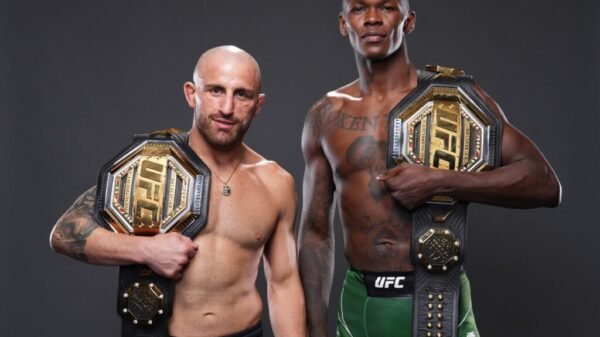 Alexander Volkanovski names Israel Adesanya on his five-man UFC GOAT listing