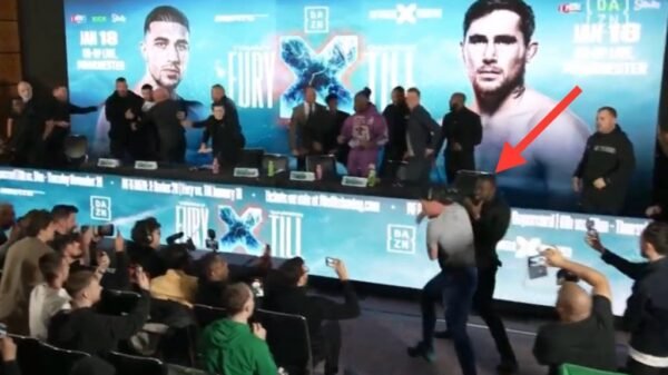 Video: Chaos erupts as Darren Until, Tommy Fury get into press convention skirmish