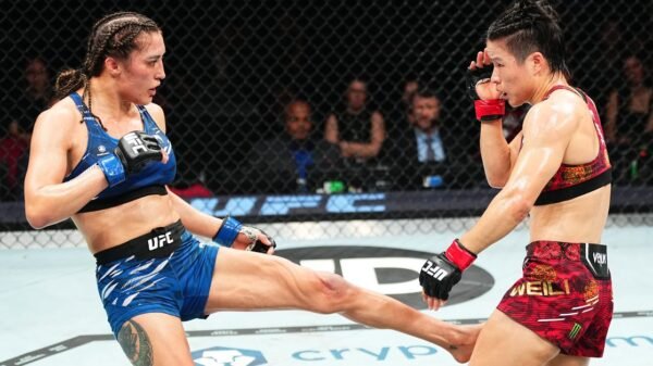 Tatiana Suarez exhibits off grotesque aftermath from leg wound stitched up following UFC 312