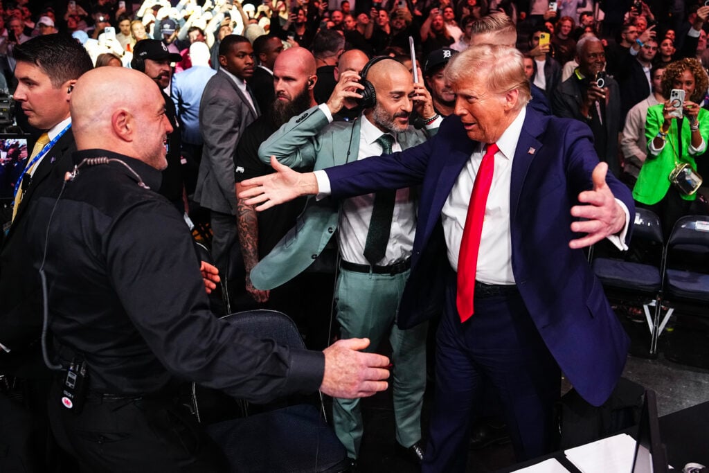 President Donald Trump agrees with Joe Rogan’s UFC White House ‘gimmick’ critique