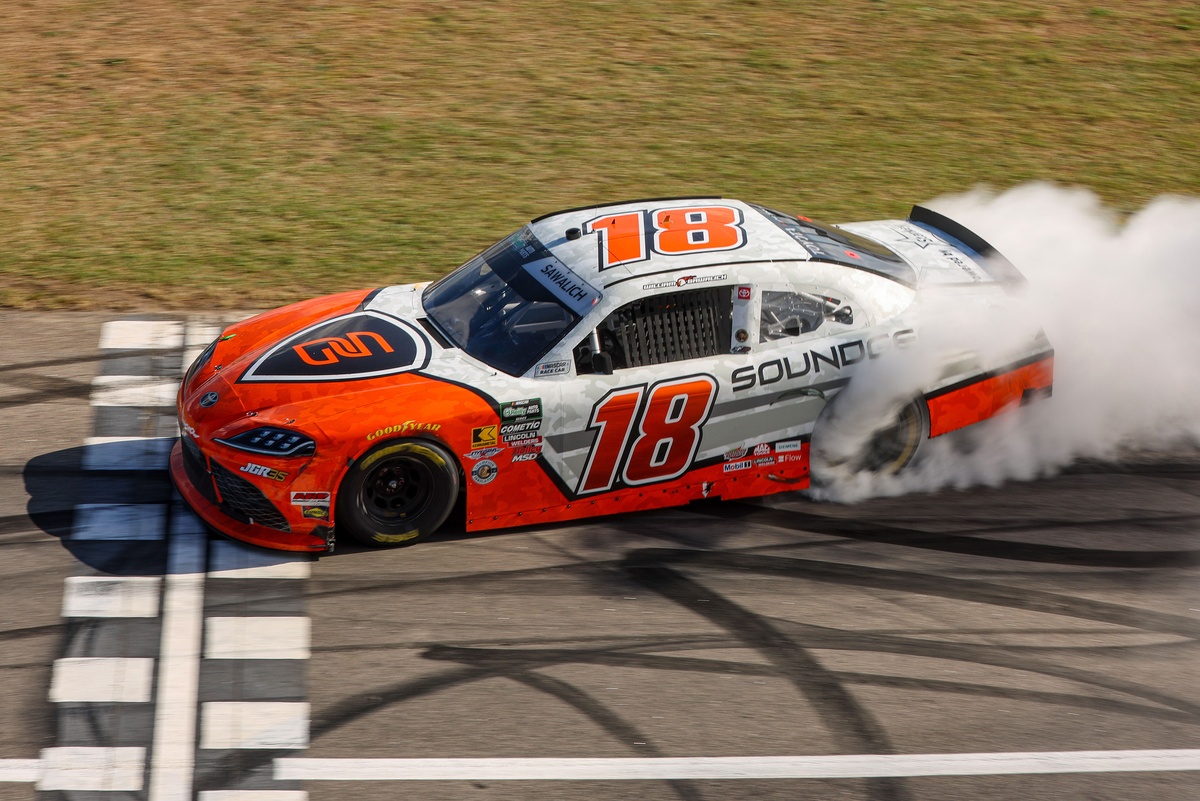 William Sawalich secures first NASCAR O’Reilly win at Rockingham