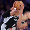 Victor Wembanyama draws the softest offensive foul on Karl-Anthony Towns in Game 4