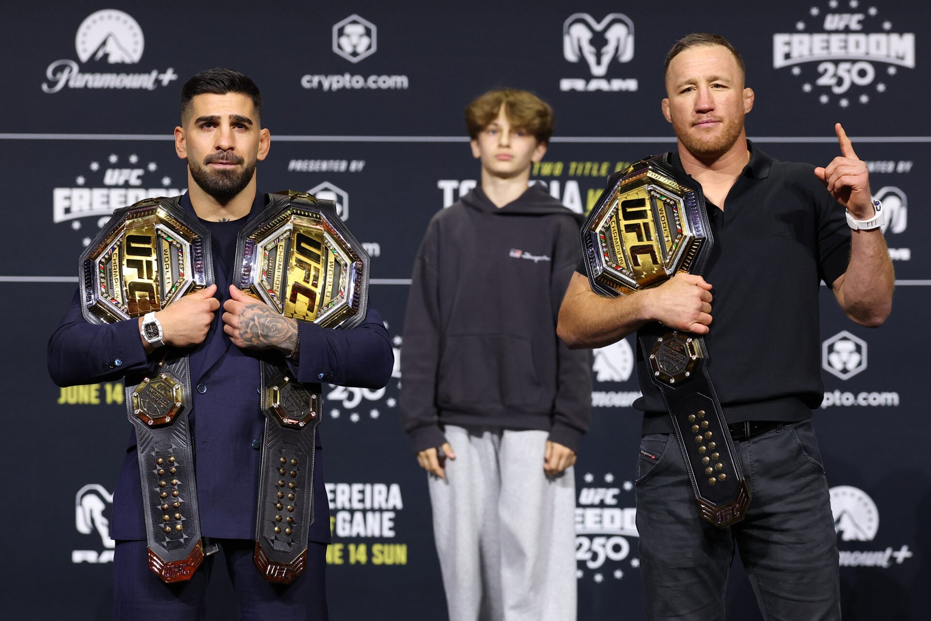 Israel Adesanya reveals clear Ilia Topuria and Justin Gaethje prediction for title fight at UFC Freedom 250