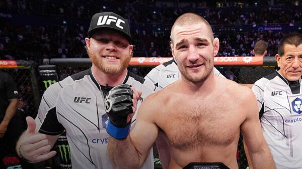 Sean Strickland mobbed by crazed fans as he crashes UFC White House press conference