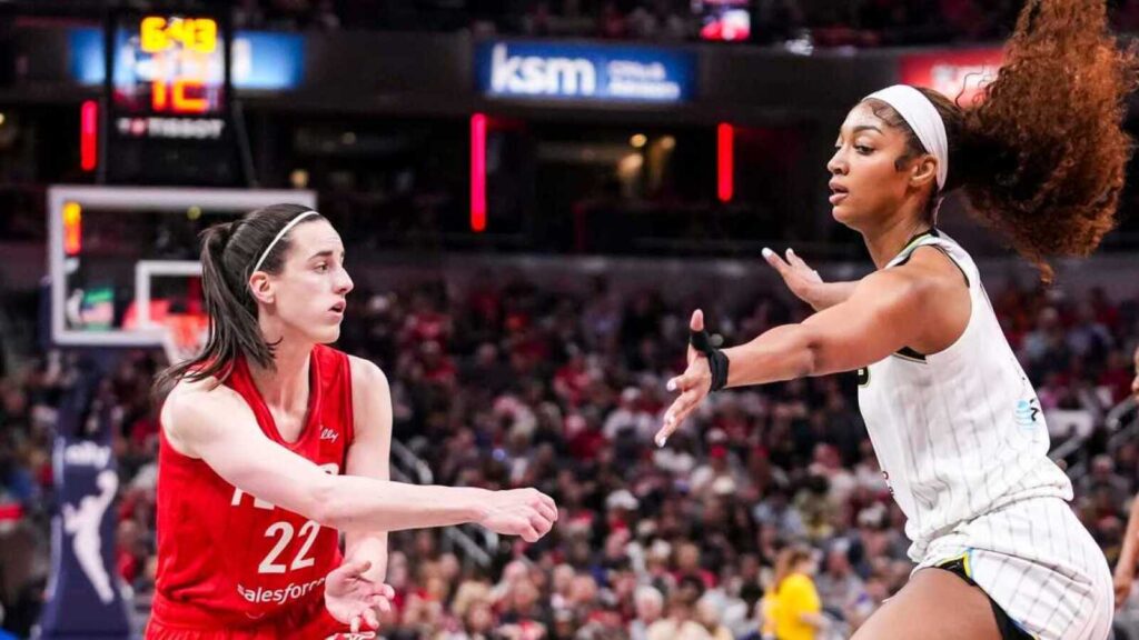 Angel Reese, Caitlin Clark share heated exchange in Dream-Fever game