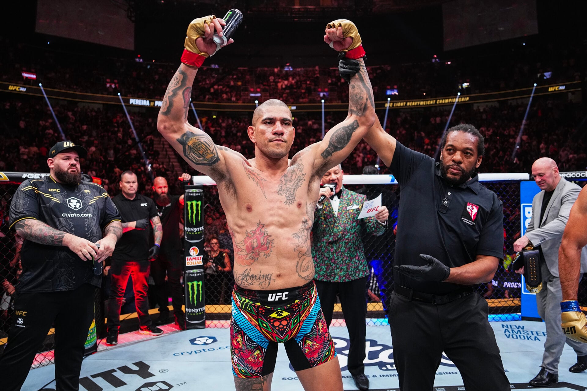 Alex Pereira continues his attack on referee Herb Dean with ‘coward’ jab after UFC Baku
