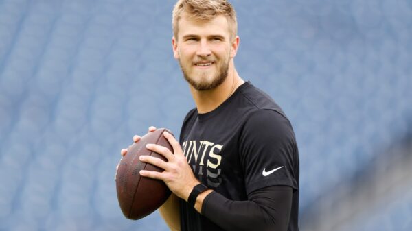 Saints QB Tyler Shough takes Ice Bucket Challenge in support of the ALS community