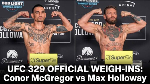 UFC 329 main event weigh-in video: Conor McGregor vs. Max Holloway