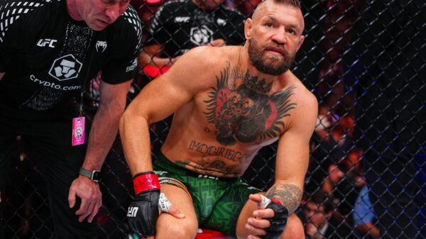 Watch Max Holloway’s son taunt Conor McGregor from ringside after 1-minute loss at UFC 329