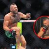 Watch footage of distraught Conor McGregor limping out the arena after disastrous UFC 329 return