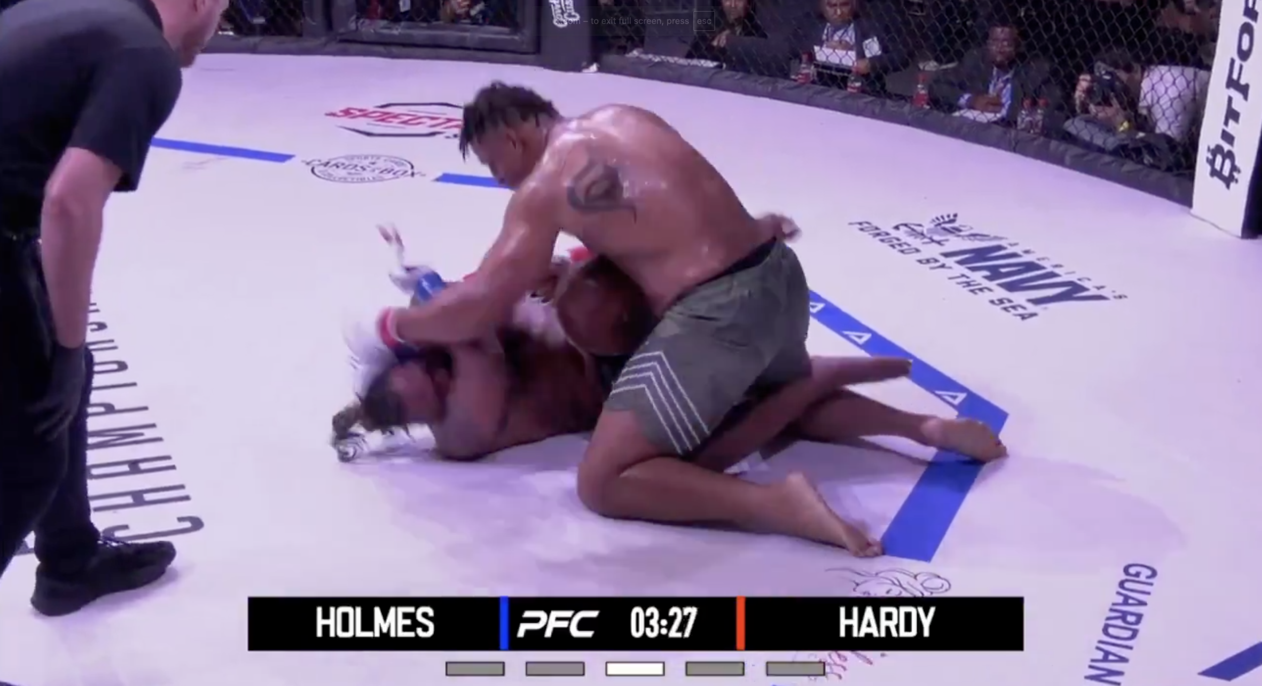 Greg Hardy defends heavyweight title with TKO win over former UFC fighter
