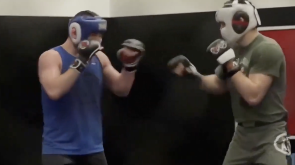 Watch Islam Makhachev’s striking-only spar with Khabib Nurmagomedov in rare footage ahead of UFC 330