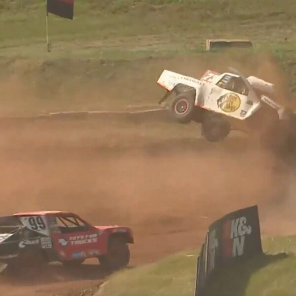 Dale Earnhardt’s grandson Wyatt Miller flips wildly in crash, but drives away