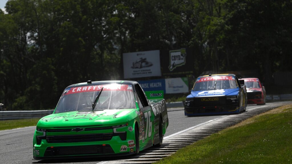 IndyCar driver Louis Foster reacts after wild NASCAR debut