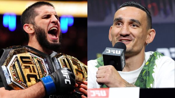 Islam Makhachev, Max Holloway trade barbs over holding two belts after UFC 330