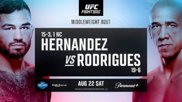 UFC Sacramento: Hernandez vs. Rodrigues live results