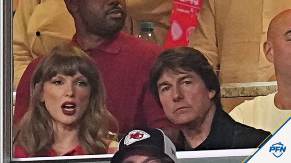‘Sick of Her,’ ‘Nobody Cares’ — NFL Fans Slam ESPN for Showing Taylor Swift Alongside Tom Cruise During Chiefs-Broncos