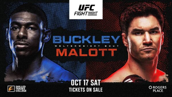 UFC Edmonton: Buckley vs. Malott Live Results